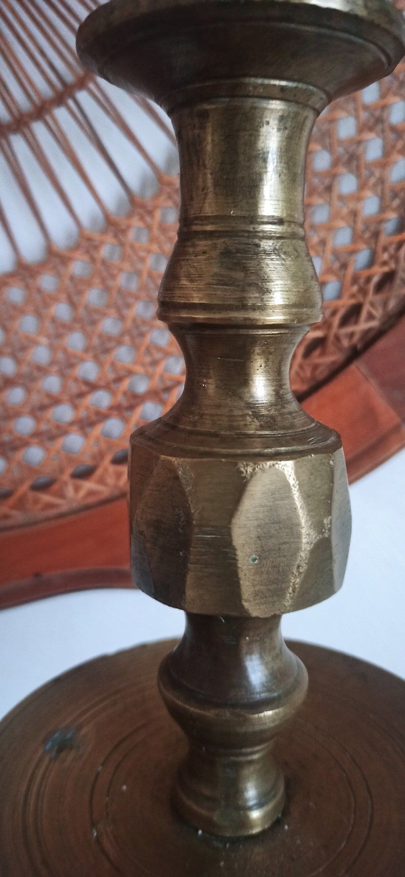 2 brass candle holders