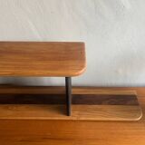 Stained wooden shelf
