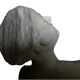 Buste en plâtre "Femme riant" 50 cm de hauteur