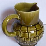 Bistro pitcher in vintage Sarreguemines earthenware