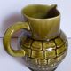 Bistro pitcher in vintage Sarreguemines earthenware