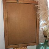 Bevelled mirror with solid wood frame and gilding  80 cm X 60 cm