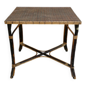 Bamboo and rattan table from the Perret & Vibert house, late 19th century.