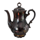 Metallic porcelain coffee pot