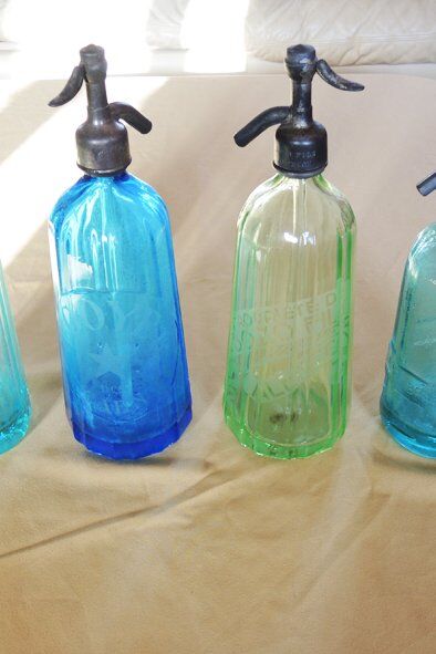 Old glass siphon