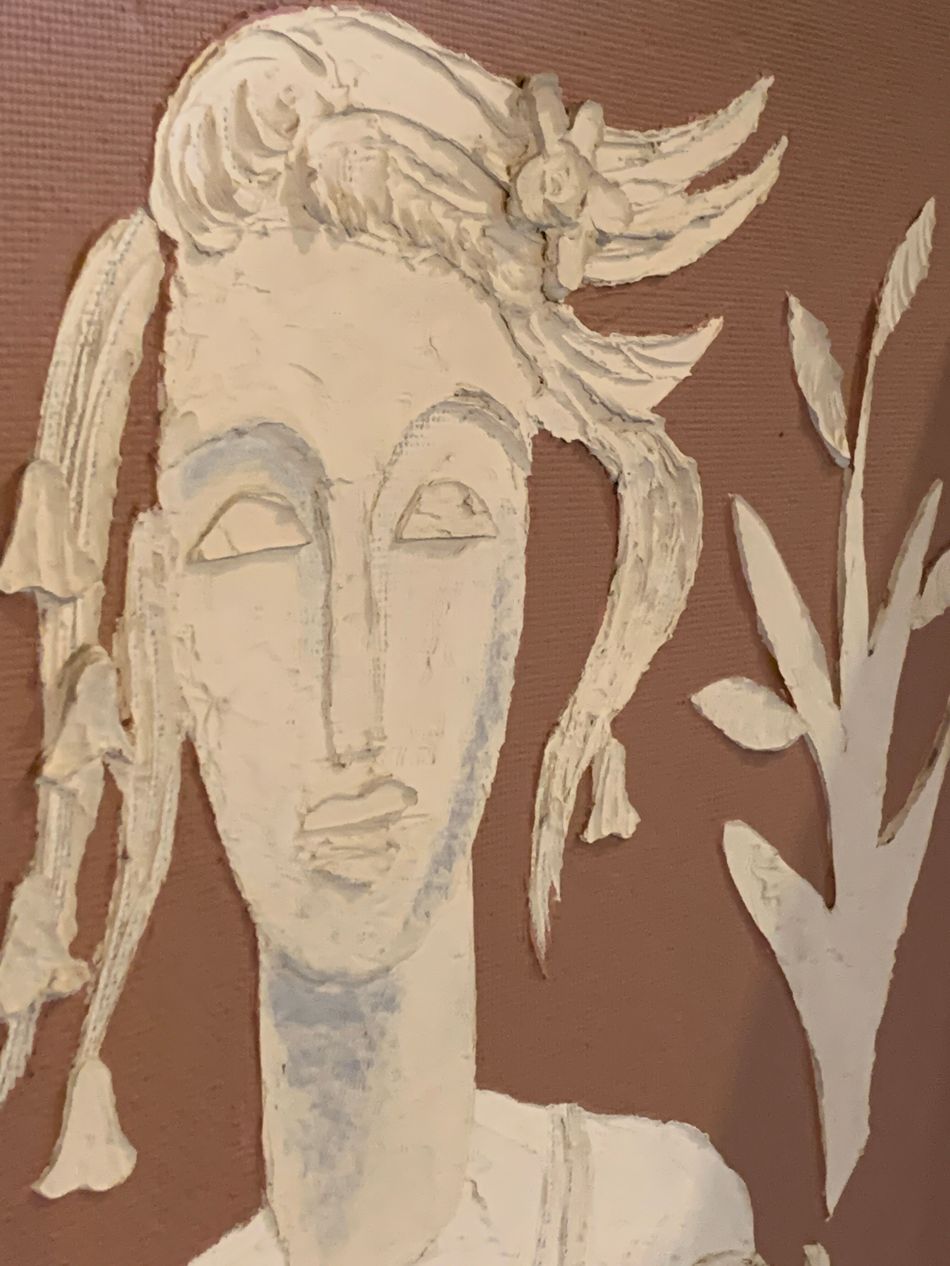 Claustra Expressionist screen " 4 Seasons & 4 Elements ", figurative painting, ca 1940