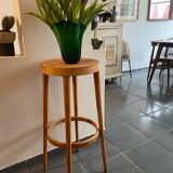 Tabouret de bar en hêtre clair estampillé Baumann