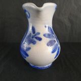 Pitcher in blue sandstone signed