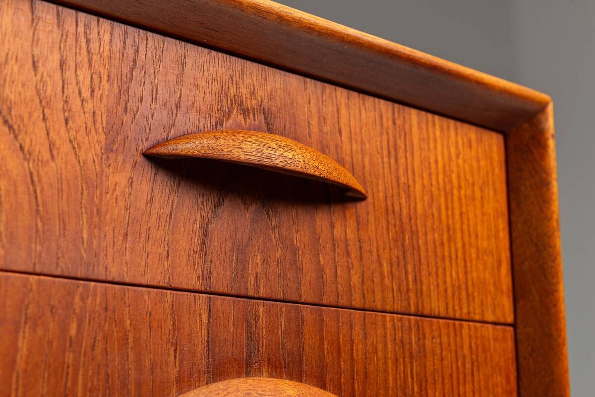 Johannes Sorth chest of drawers in teak Nexo Mobelfabrik Denmark 1960