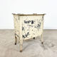 Vintage industrial painted metal nightstand cabinet