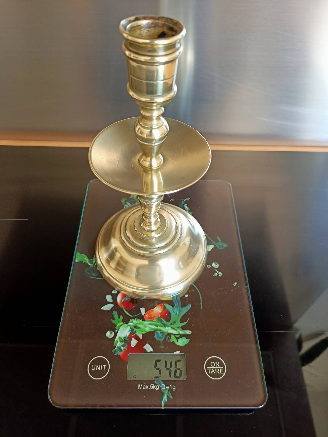 Golden bronze candlesticks