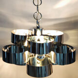 1960s Gorgeous Space Age Pendant Lamp by Sciolari. Made in Italy