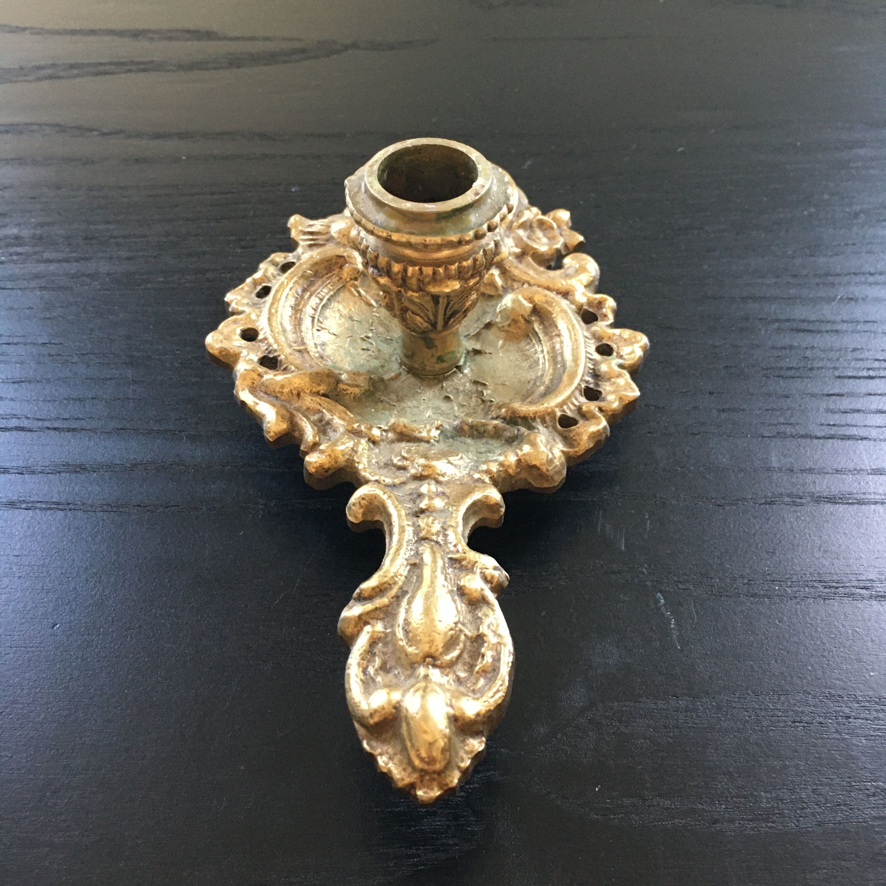 Gilded bronze rock holder