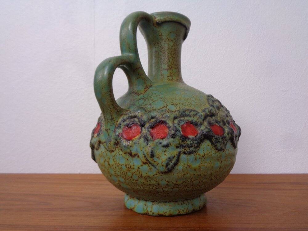 Model 1303 Lava Ceramic Double Handled Vase from Marei, 1970s