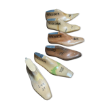 Set of old wooden shoe molds