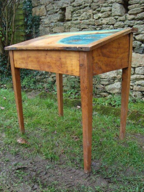 Painted wooden desk
