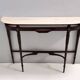 Vintage beech console table with portuguese pink marble top, italy