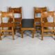 Ensemble de 4 chaises et table basse Maison Regain, France, circa 1970