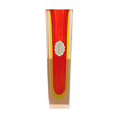 Large Orange Murano Glass Sommerso Vase by Flavio Poli Attributed, Italy 1970s
