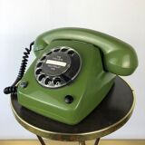 Green phone with vintage dial from the 70s