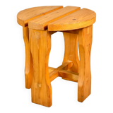 70s pine stool