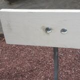 Garden bench with old cast-cast-or-cast-or-cast foot