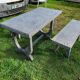 Old garden furniture in vintage stone