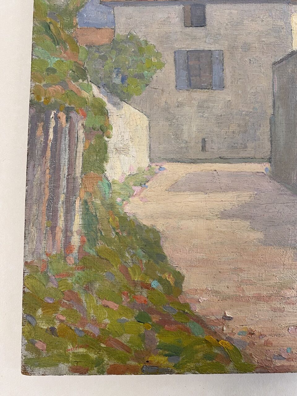 Painting landscape stamp of the artist's studio circa 1940