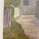 Painting landscape stamp of the artist's studio circa 1940