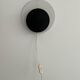 Vintage "Cirkle" wall lamp in black and white lacquered metal, Denmark 1970s