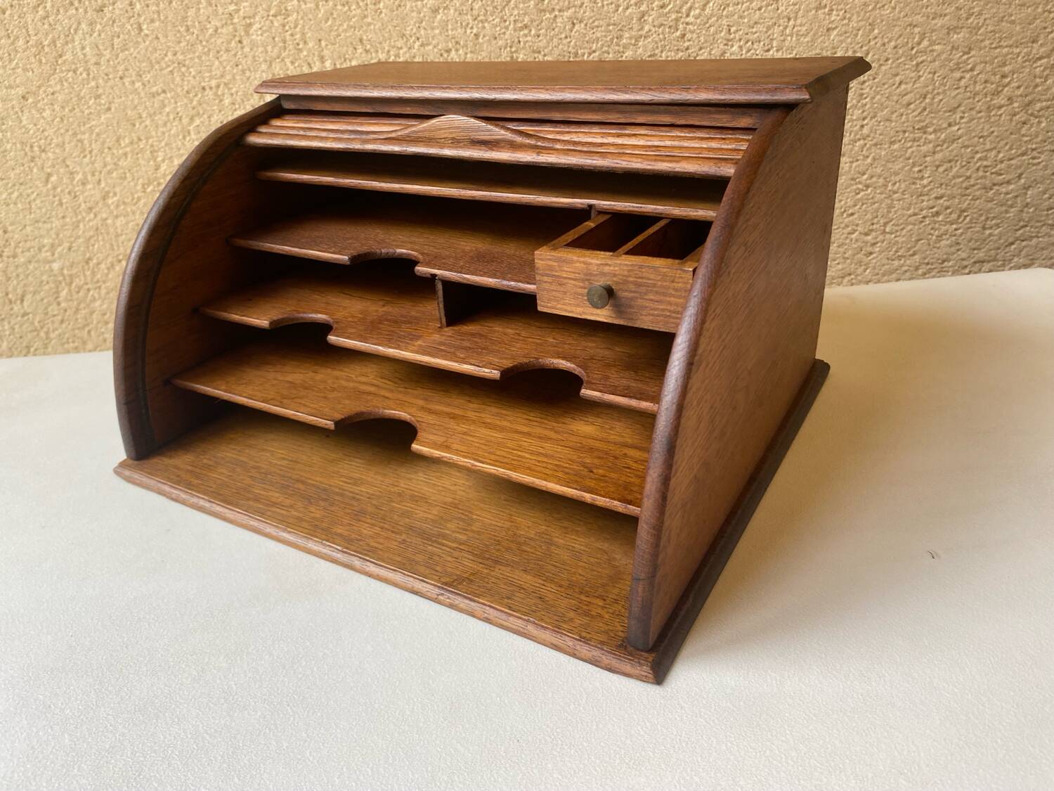 Office storage with plain curtains France JM Paillard vintage design bauhaus art deco 1900