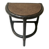 Table d’appoint ou chevet en rotin vintage