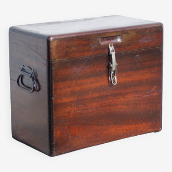 Vintage wooden chest, storage chest, storage box with handles, wooden box