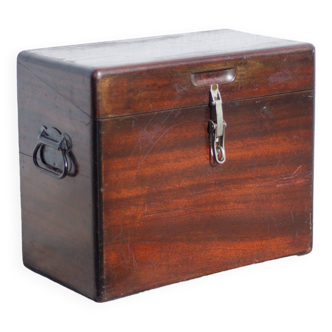 Vintage wooden chest, storage chest, storage box with handles, wooden box