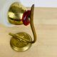 Brass and opaline tulip wall lamp, 1950s, vintage