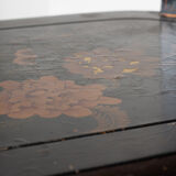 Black lacquered chair decorated with traditional chinese motifs - sign a. monard 1907