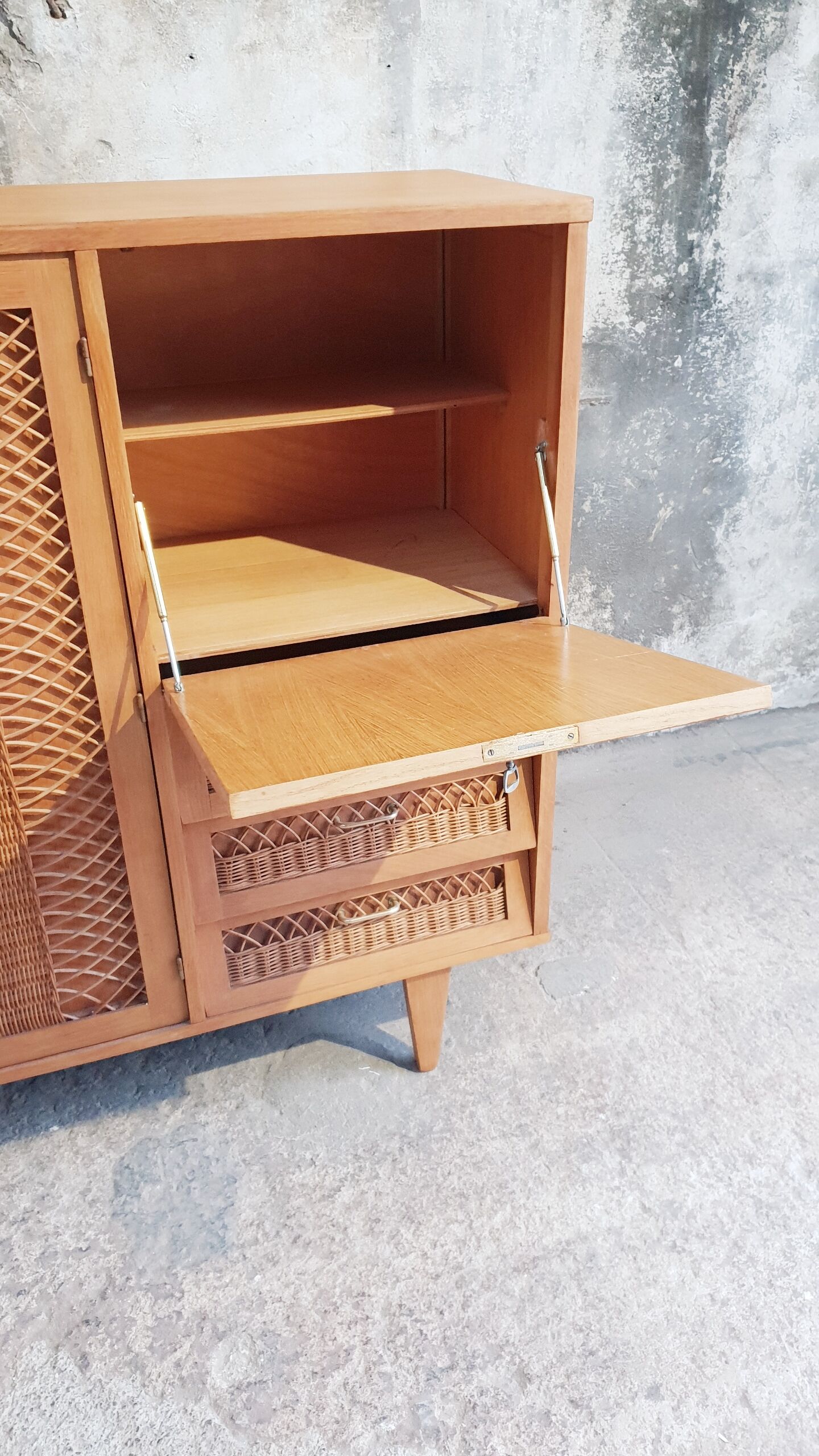 Rattan cabinet cabinet