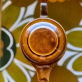 Ochre ceramic teapot