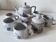 Stoneware tea set with swan decor – Hygge & Lagom spirit
