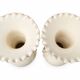 Pair of fine cream earthenware vases from Langeais, decorated with vine.