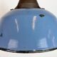 Industrial Blue Enamel and Cast Iron Pendant Lamp, 1960s