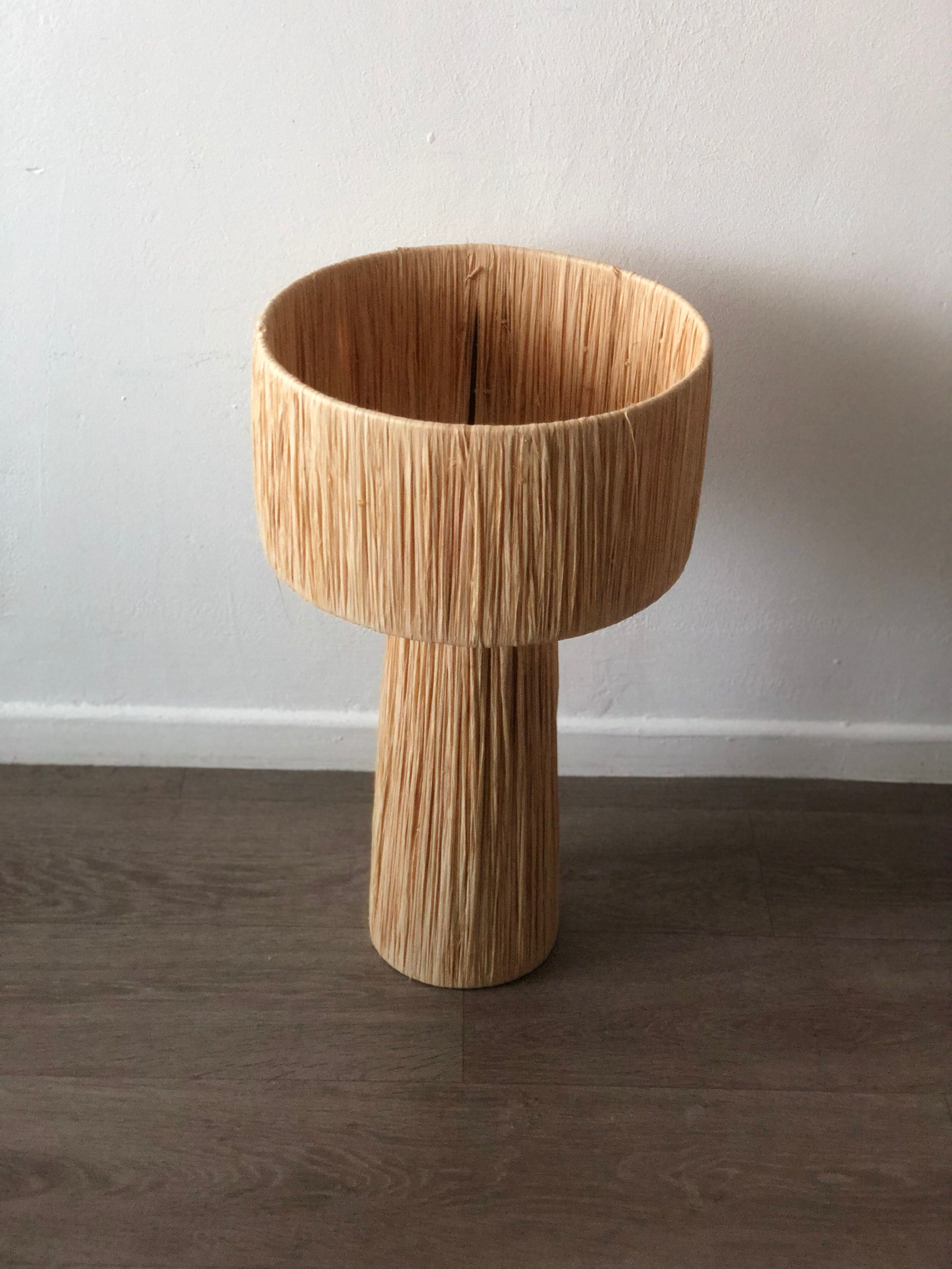 Lampadaire raphia naturel