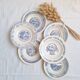 Assiettes creuses bleues paysage