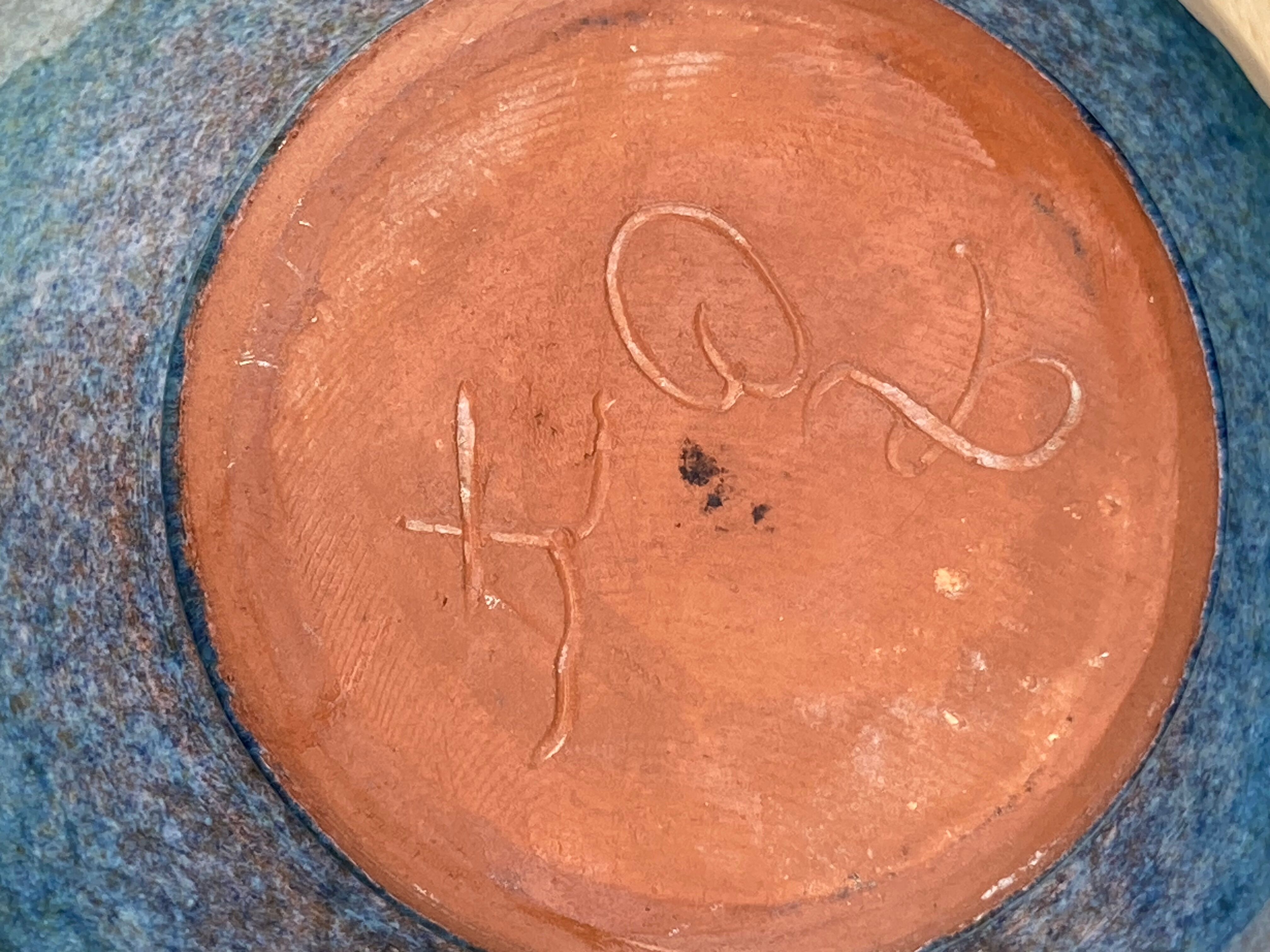 Enamelled ceramic vase