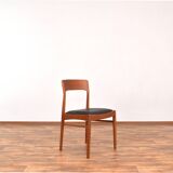 Danish teak and leather dining chairs by Henning Kjærnulf for Korup Stolefabrik, 1960s, set of 4