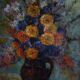 Tableau, bouquet de fleurs, huile sur toile