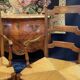 Pair of solid walnut armchairs in Provençal style