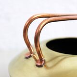 Watering can in brass and copper