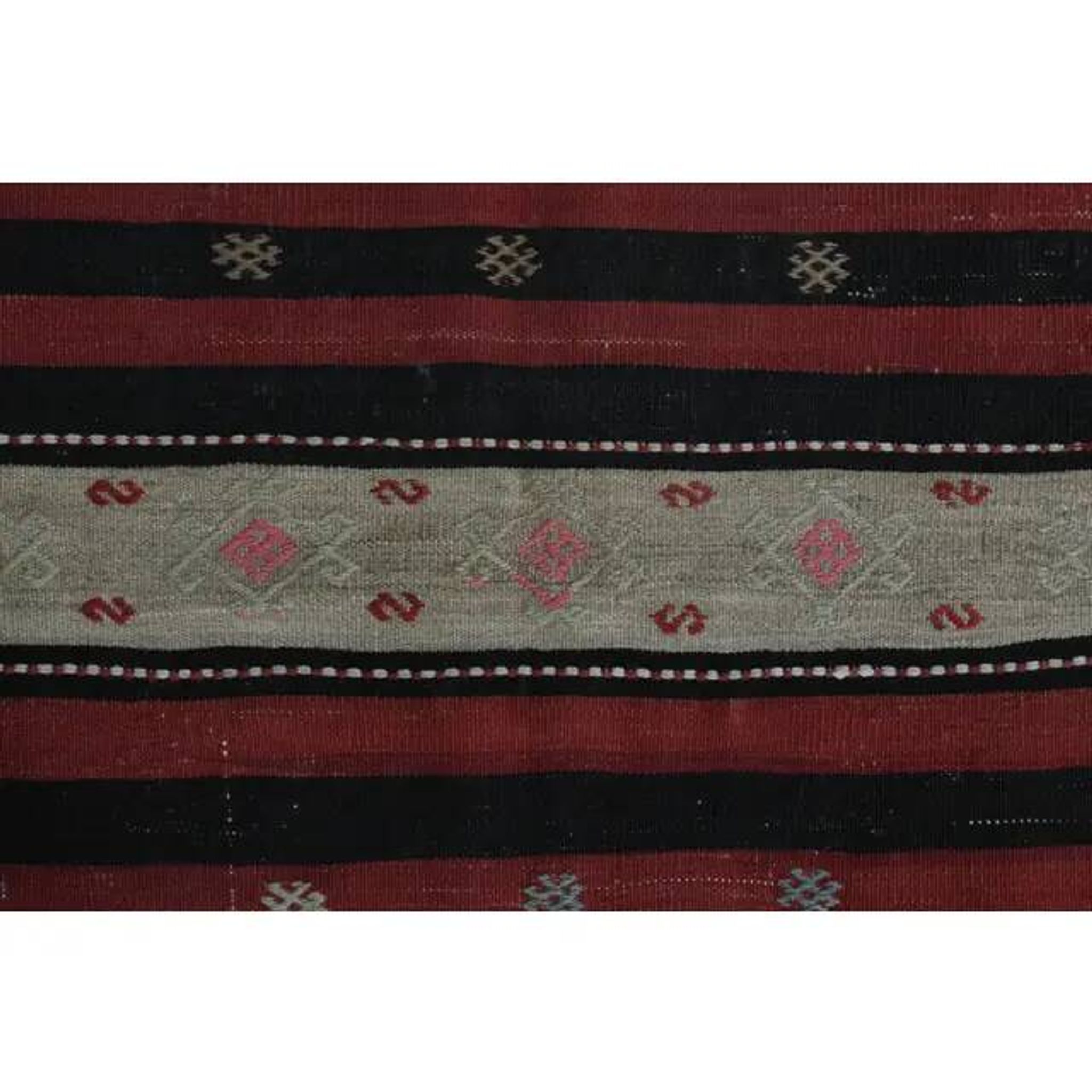 Flatweave Antique Turkish Vintage Orange Kilim Rug 153x332
