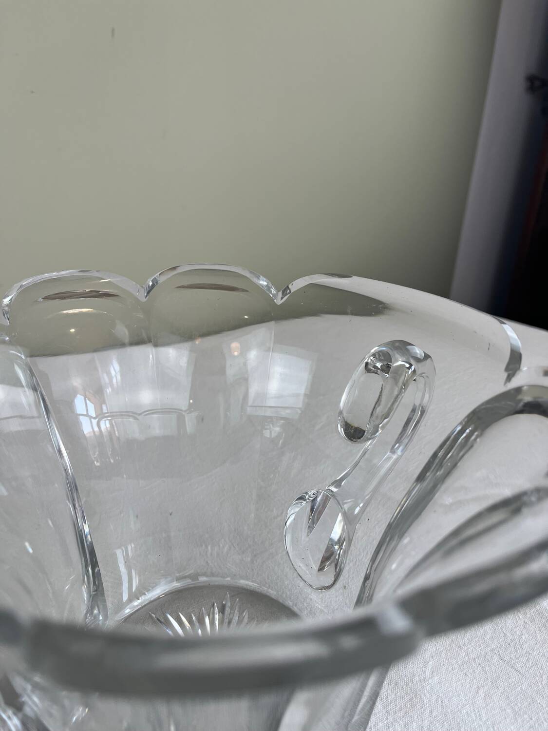 Moulded pressed glass cup